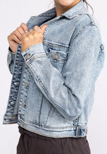 Silver Fitted Jean Jacket