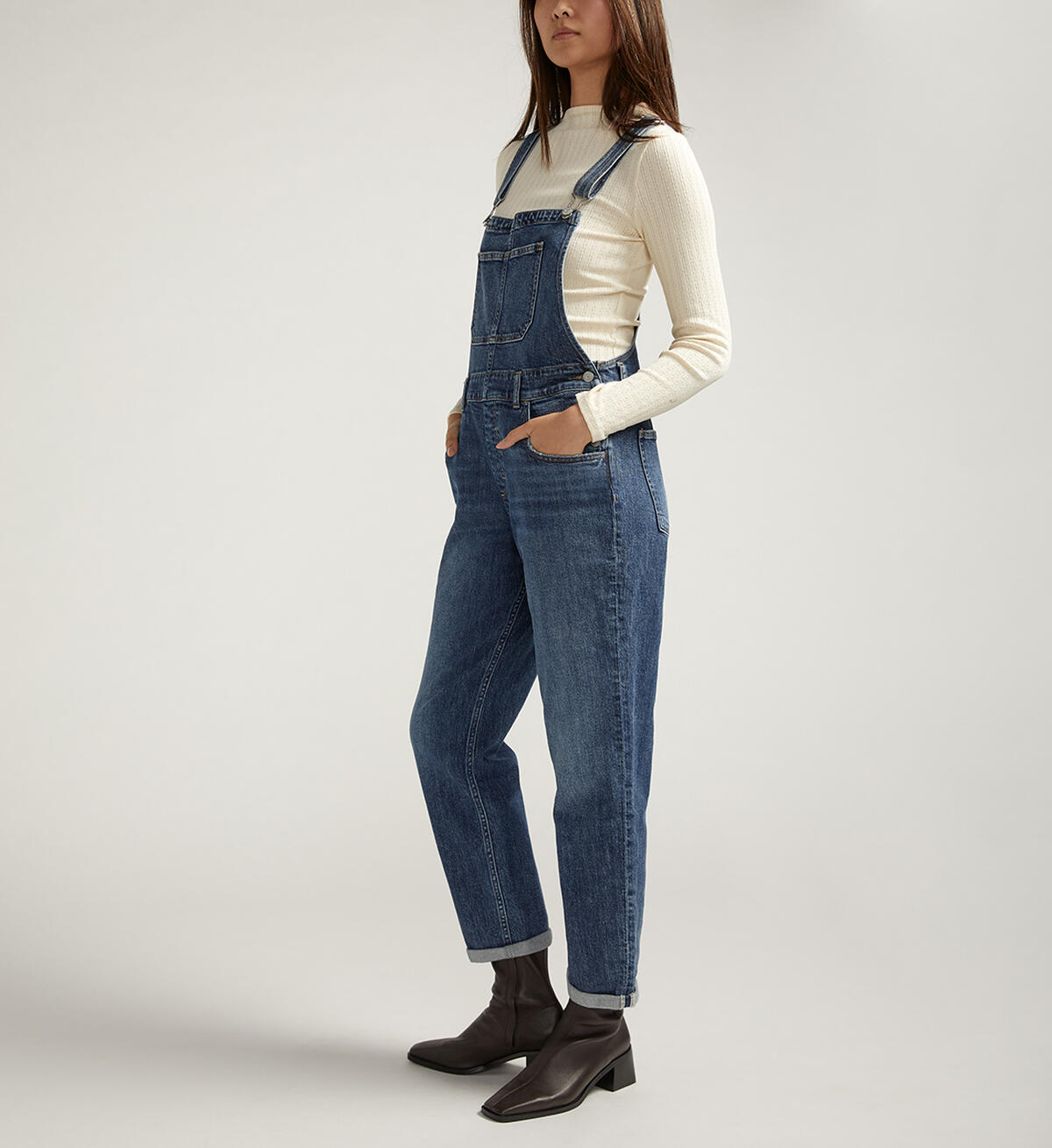 Silver Baggy Overall Indigo